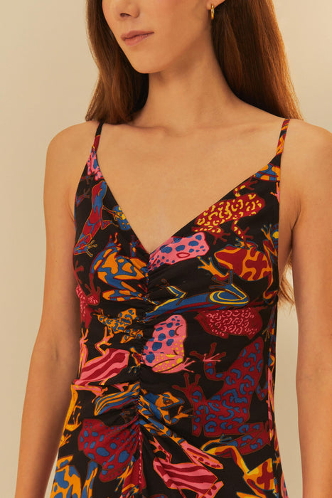 FARM COLOURFUL FROGS DRESS