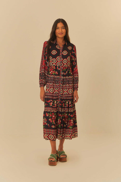 FARM GUARANA MIDI DRESS