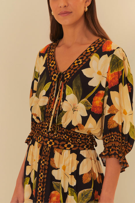 FARM LENCO FLORAL BLOUSE