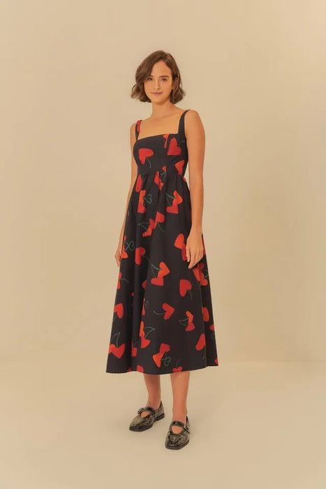 FARM MIDI AMOR DRESS